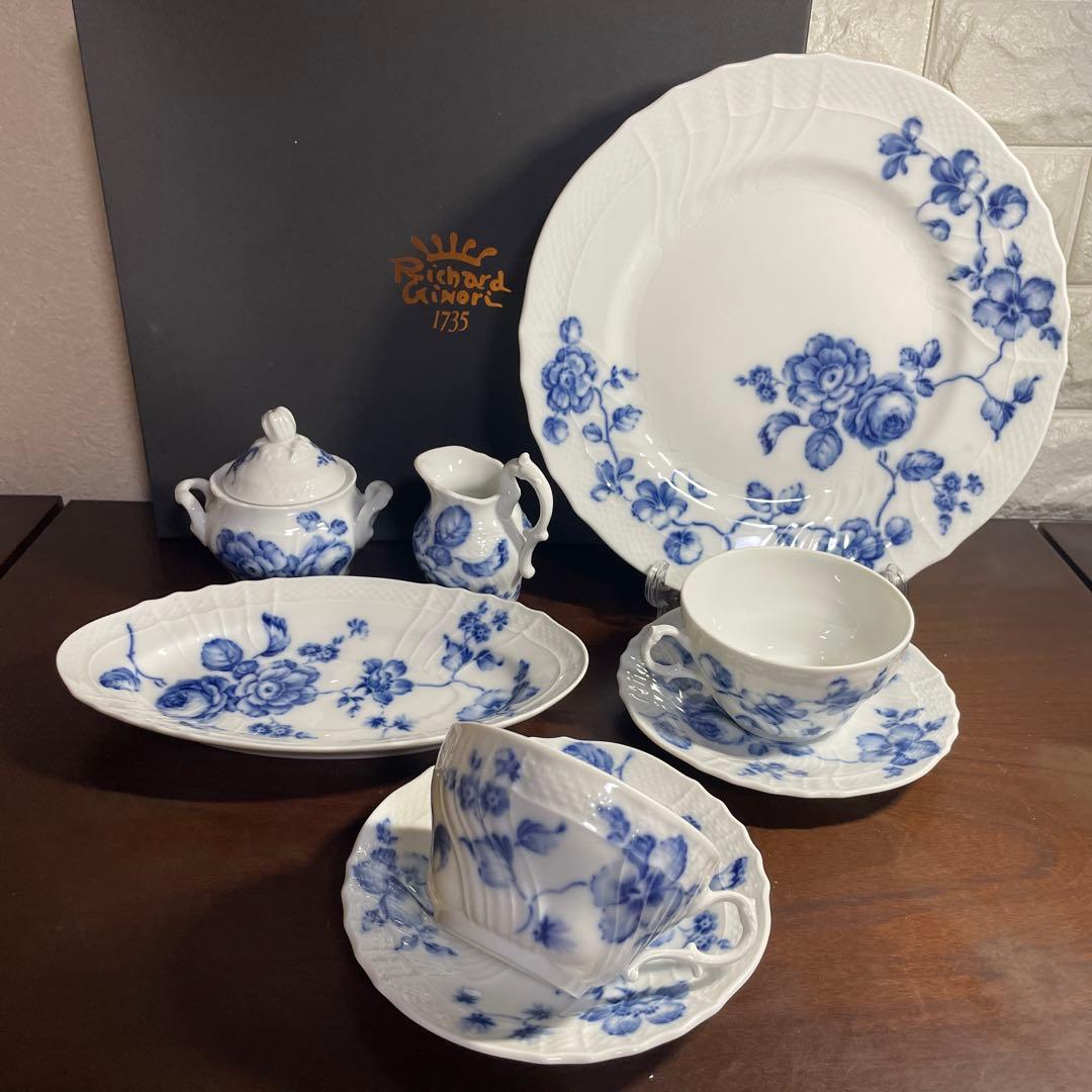 お値下げ中！リチャードジノリ　ベッキオ　ローズブルー　6点セット