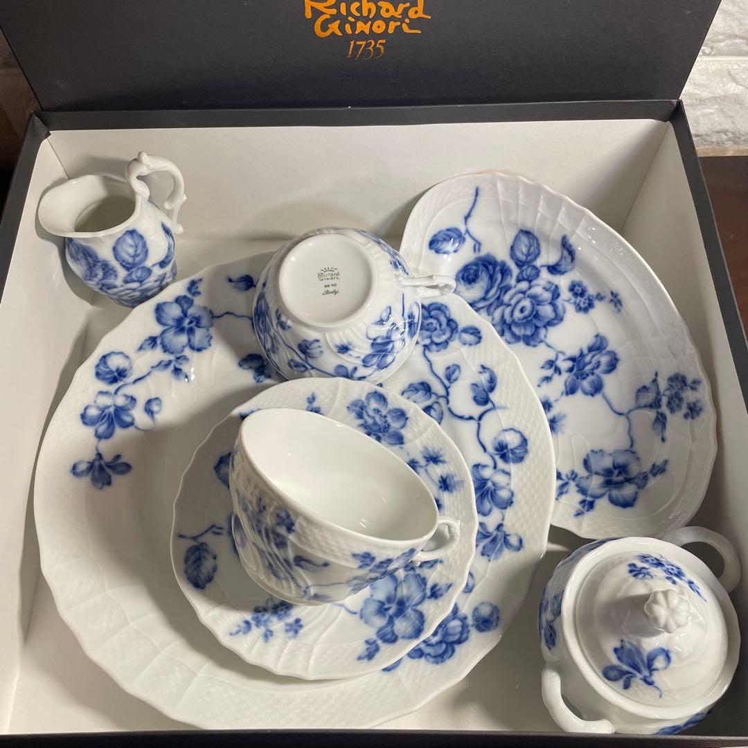 お値下げ中！リチャードジノリ　ベッキオ　ローズブルー　6点セット