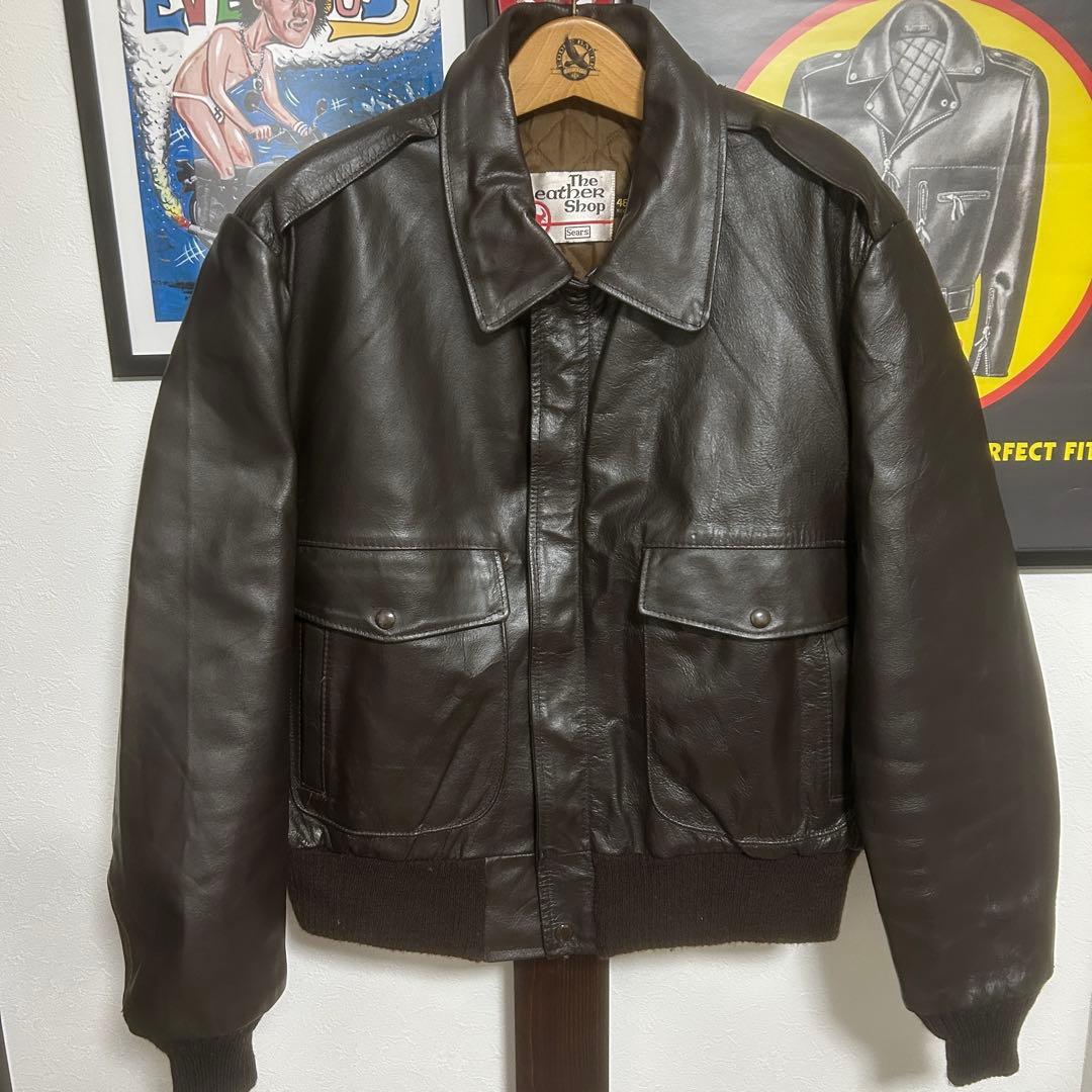 80’s Sears シアーズローバック フライトレザージャケット サイズ46