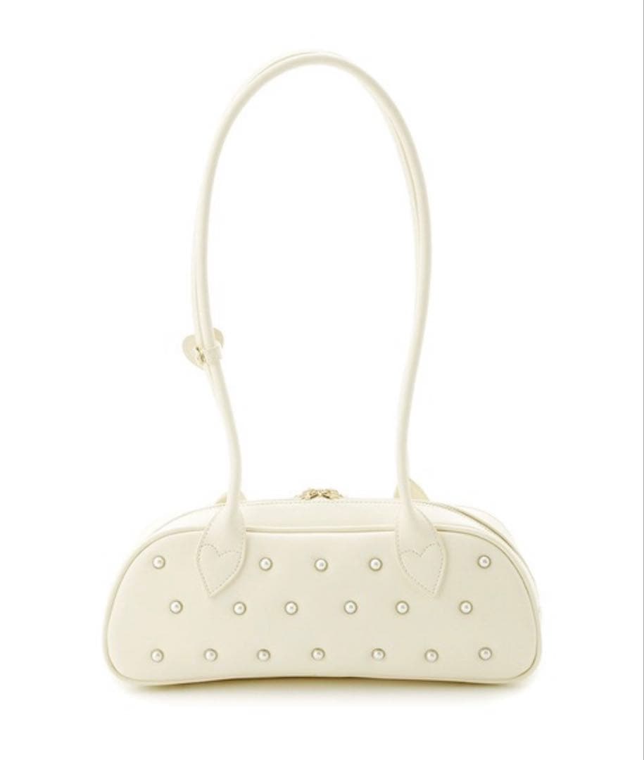 【新品未使用】furfur パールドットワイドボストンバッグ ファーファー 鞄