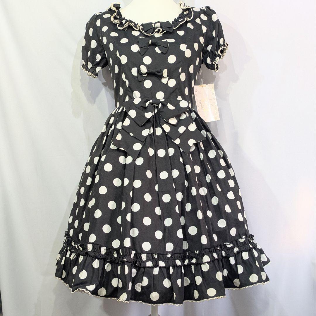 【新品未着用】morphose メタモルフォーゼドットプリントワンピース