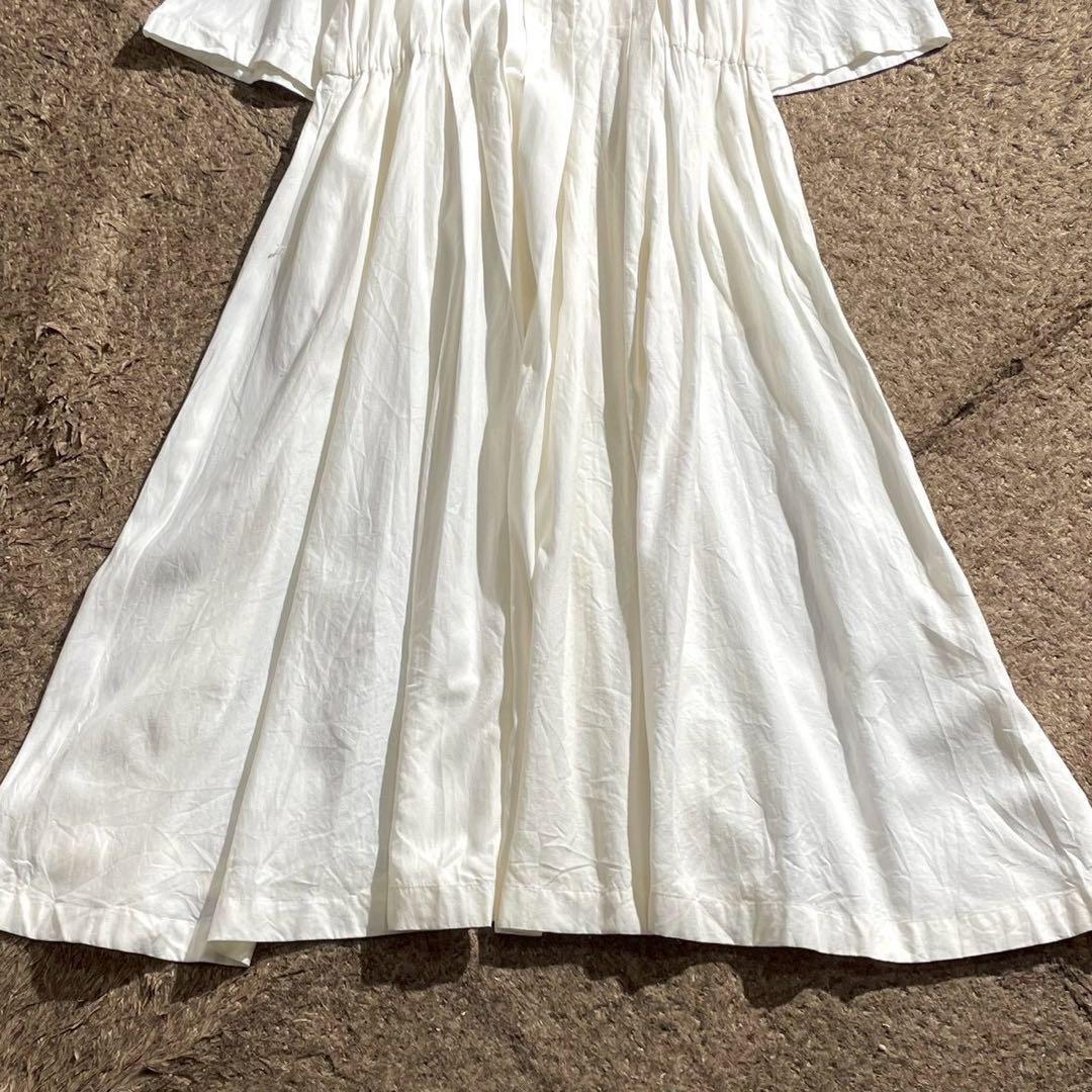 タグ付✨ミナペルホネン pilli シルク フレアスリーブ ギャザーワンピース