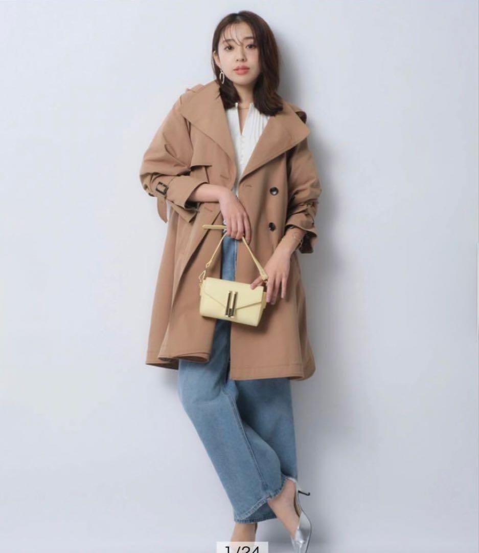 【新品】ジャスグリッティーレディAライントレンチ　キャメル　M