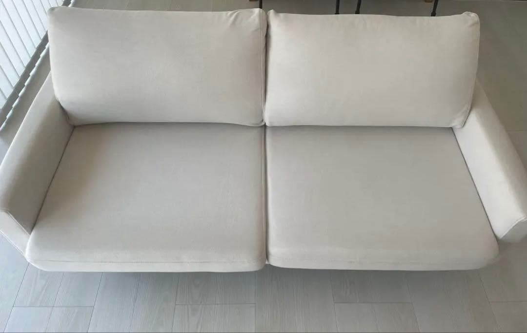 【高野木工】レオソファ　2.5人がけ　アイボリー