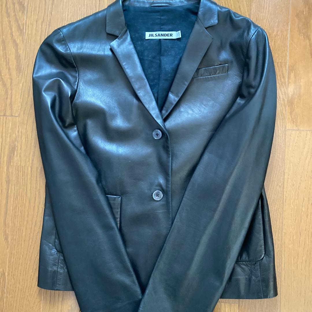 最終値下げ！JIL SANDER ブラックレザー ジャケット