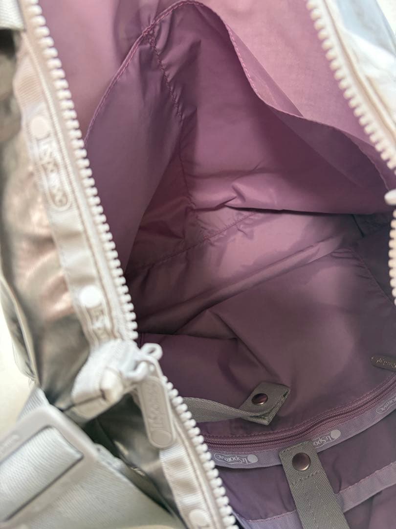 LeSportsac ひとりっぷ シルバー 2WAYトートバック