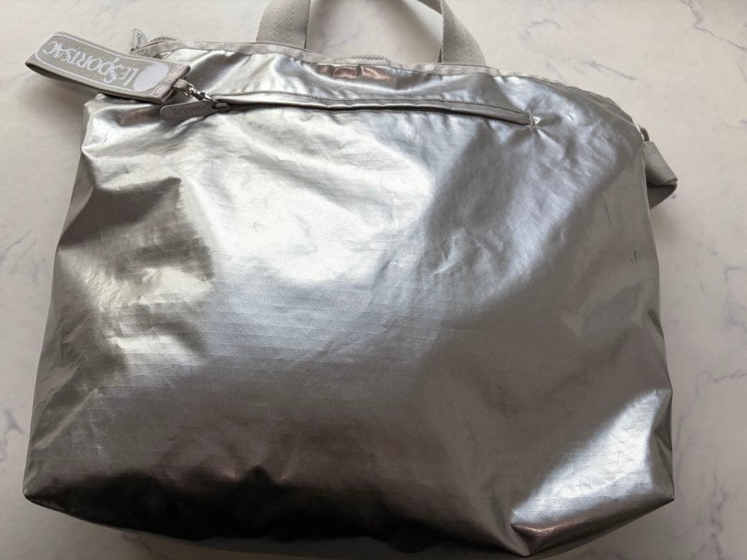 LeSportsac ひとりっぷ シルバー 2WAYトートバック