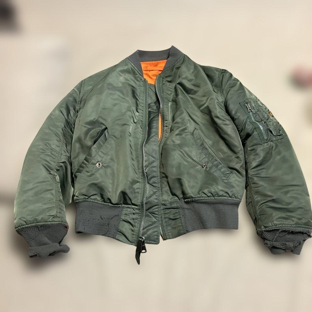 希少ヴィンテージ80sアルファma1 small アメリカ製　ボンバージャケット