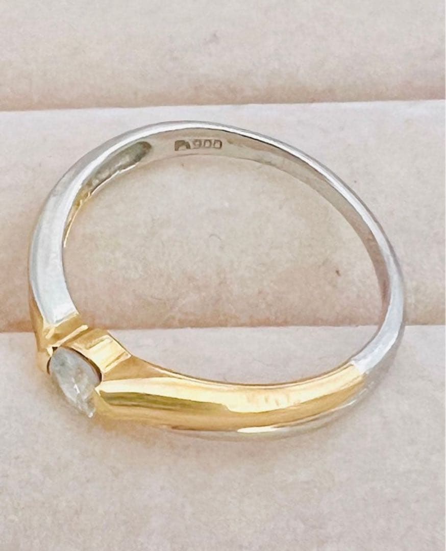 ぺ*た様 K18 金 ゴールド PT900 プラチナ ダイヤ 指輪 リング