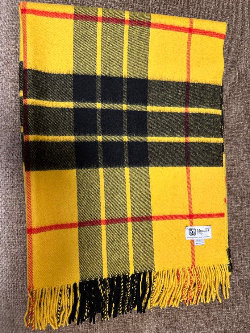 ジョンストンズ 大判ストール イエロー