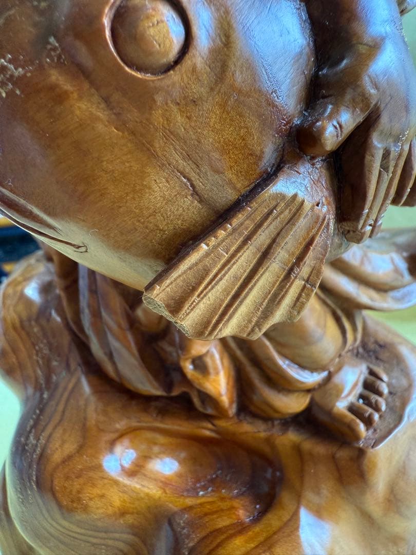 大黒天 恵比寿天 木彫り 神像 七福神 置物 開運 工芸品 福の神像