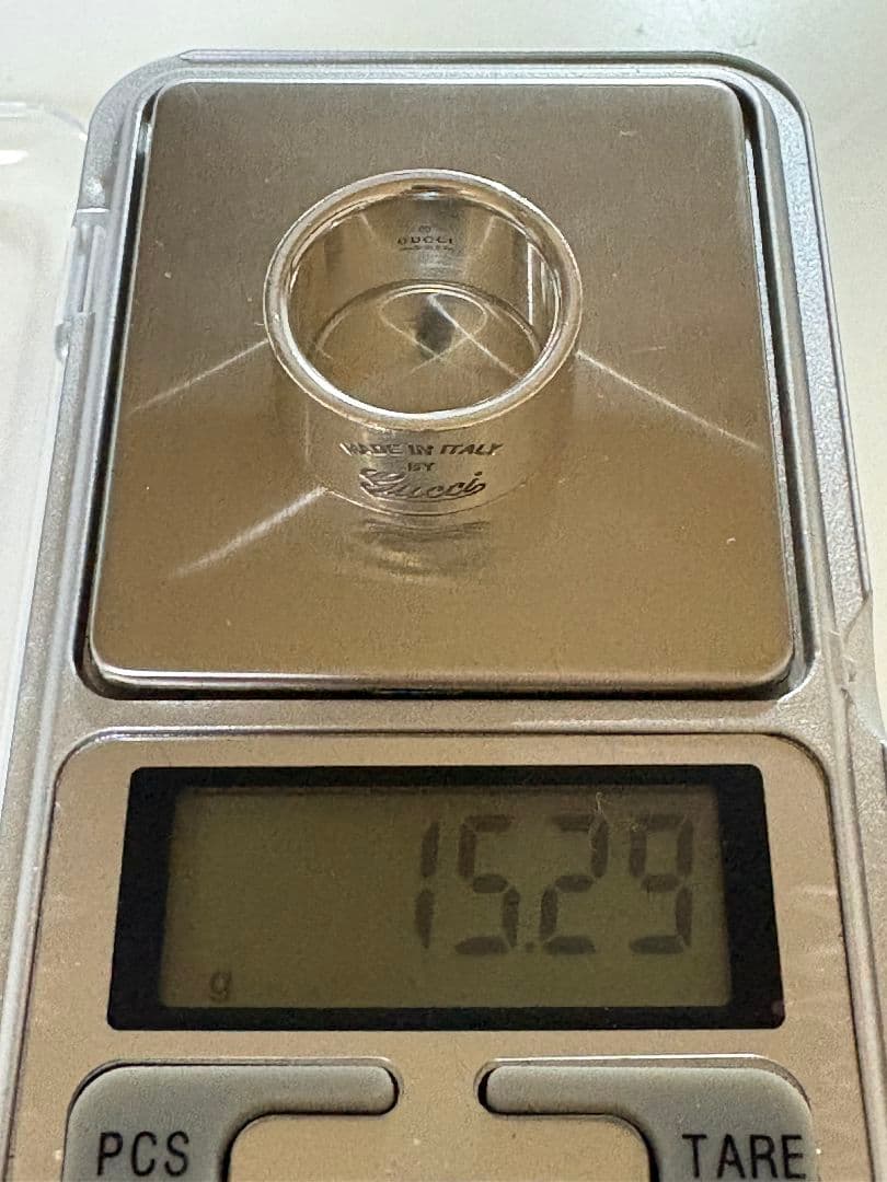 GUCCI ヴィンテージロゴリング 刻印サイズ19号【箱/ポーチ付】