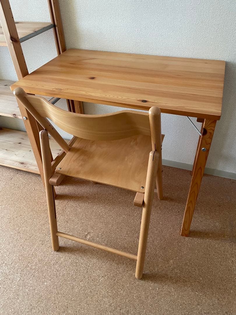 無印良品　折り畳みテーブル　椅子セット　ブナ　パイン
