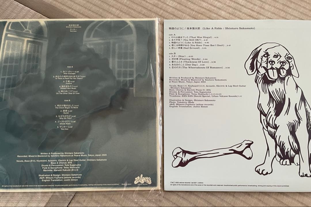 犬*神様 坂本慎太郎 / ヤッホー / 物語のように　LP