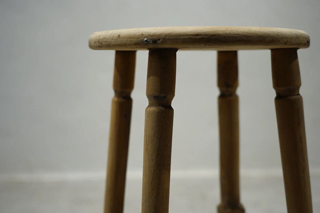 丸スツール　木製椅子　昭和レトロ　チェア　ビンテージ
