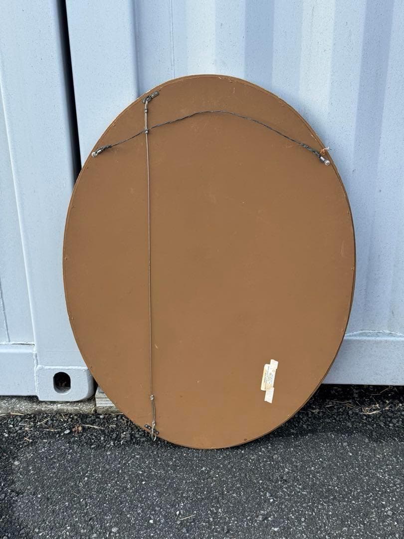 オーバル ウォールミラー ゴールド ミッドセンチュリー アンティーク レトロ