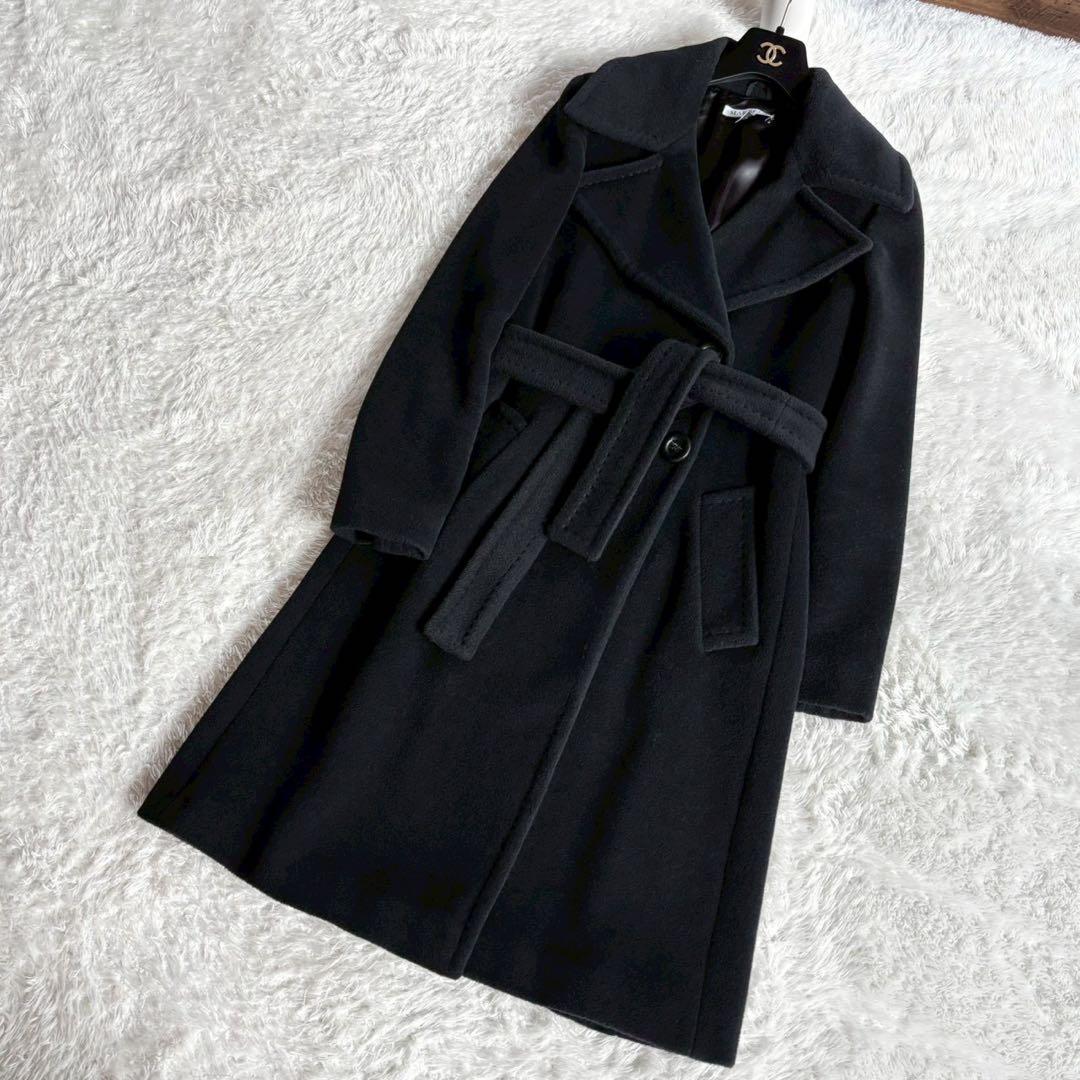 美品✨マックスマーラ　マレーラ　カシミヤウール　ベルト付チェスターコート　42