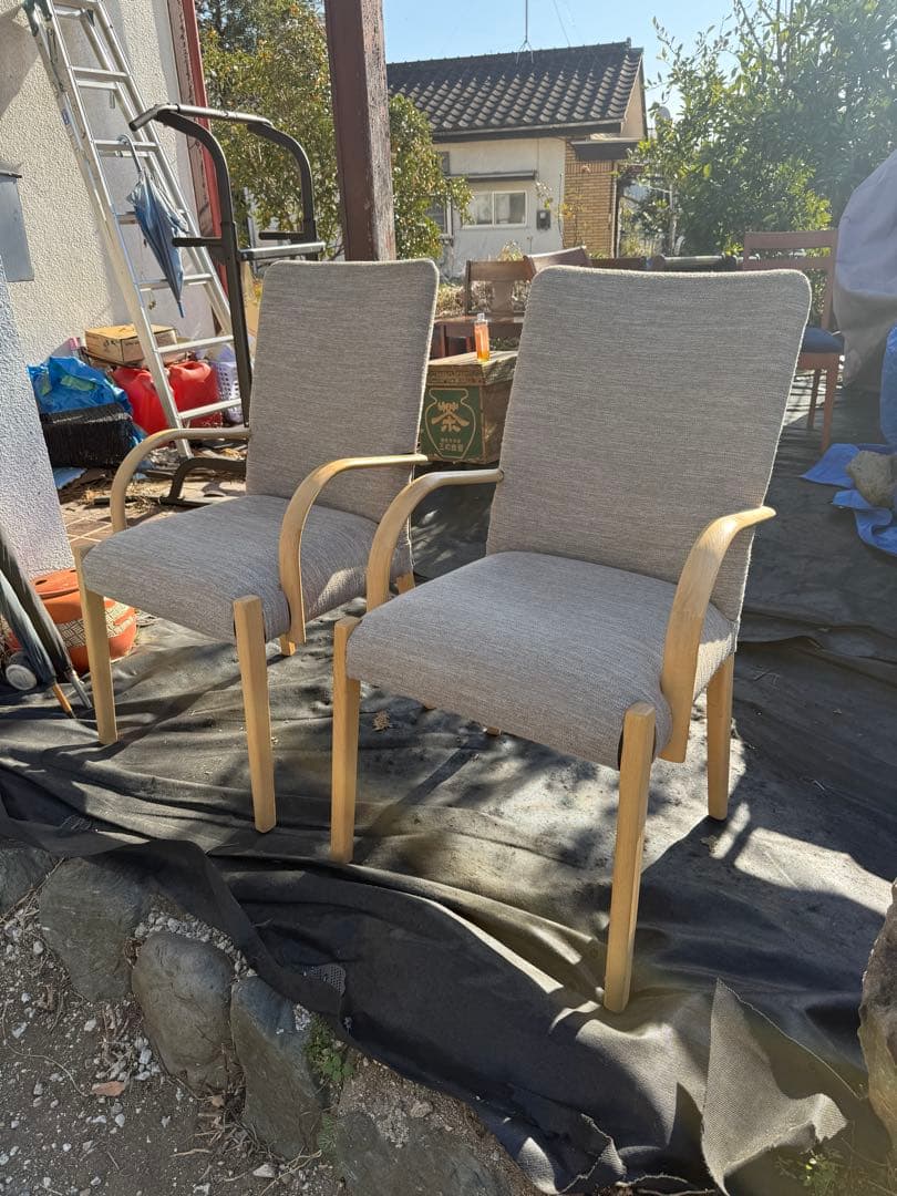 ニトリ Nコレクション C-10 ダイニングチェア 肘付き 2脚セット 引取限定