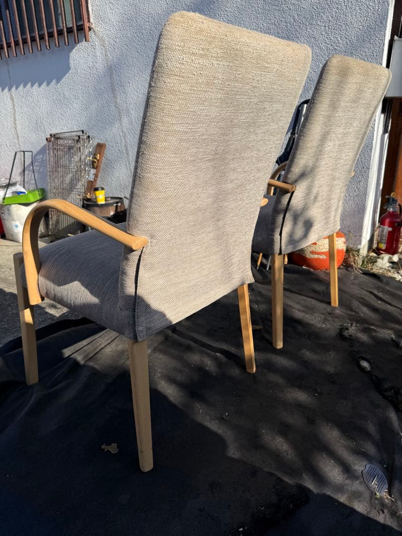 ニトリ Nコレクション C-10 ダイニングチェア 肘付き 2脚セット 引取限定