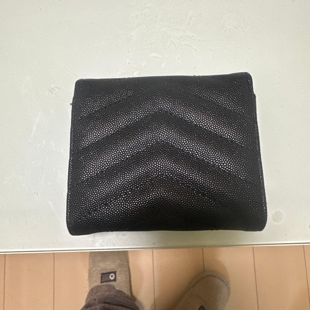 YSL 二つ折り財布 黒