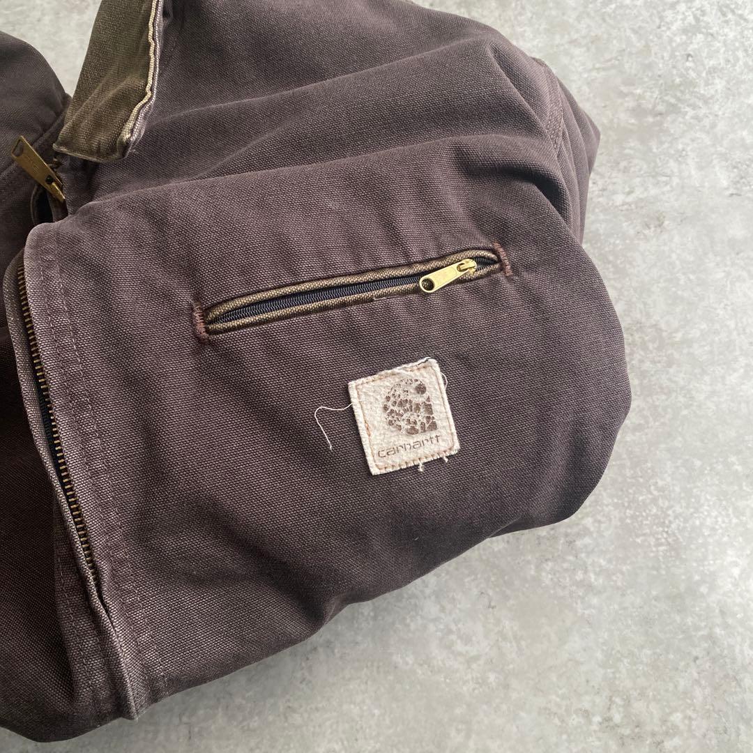 激レア90sカーハートJB0873デトロイトジャケットUSA製モカパープル