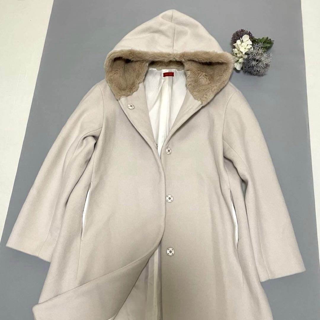 きり⭐️美品定価69120円デプレ ロングコート サイズ36 アイボリー