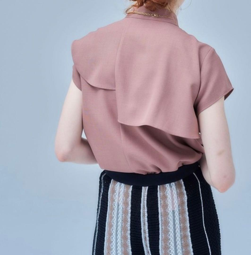 ‼️売約済‼️UNITED TOKYO　ターンフライハーフスリーブブラウス・ブラウン