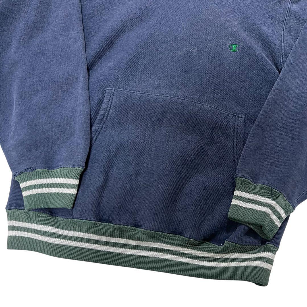 USA製 チャンピオン リバースウィーブ パーカー L ネイビー 90s刺繍タグ