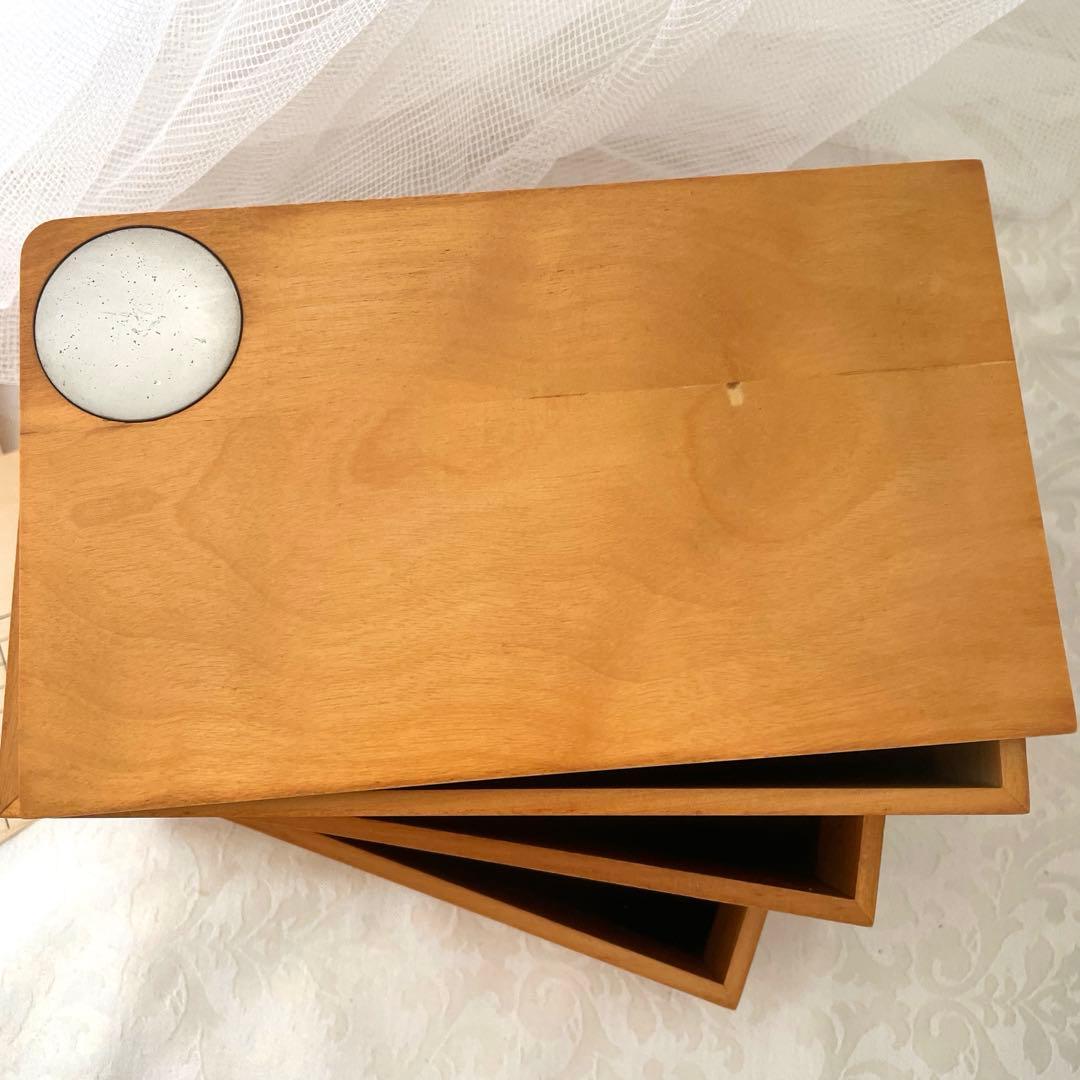 北欧デザイン・3段スライドトレイ