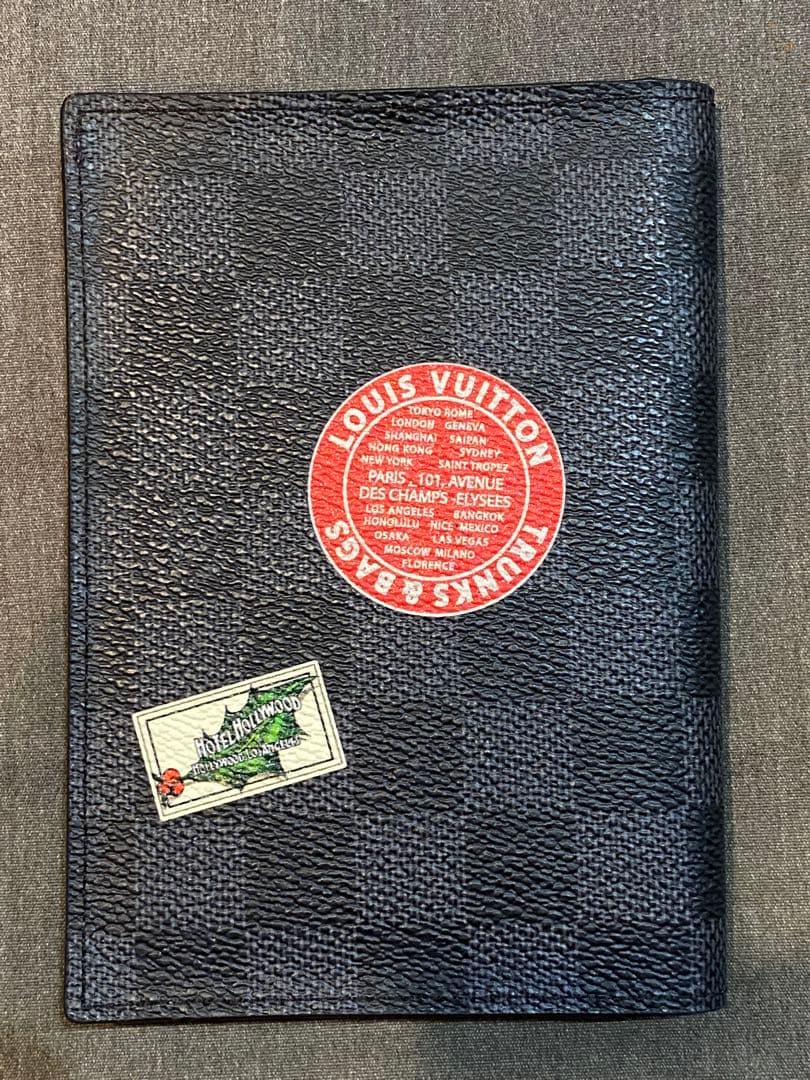 H 　ルイ・ヴィトン　パスポート ケース　カバー ダミエ