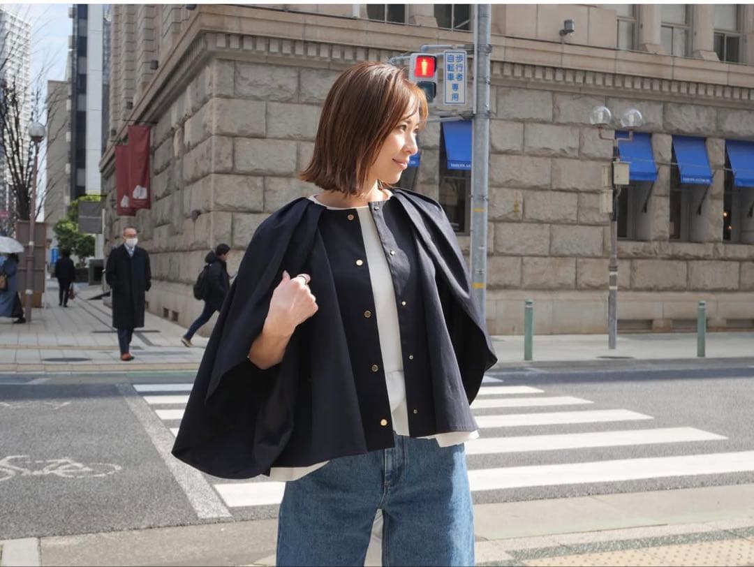 Heve へイヴ HANABIRAトレンチ ネイビー