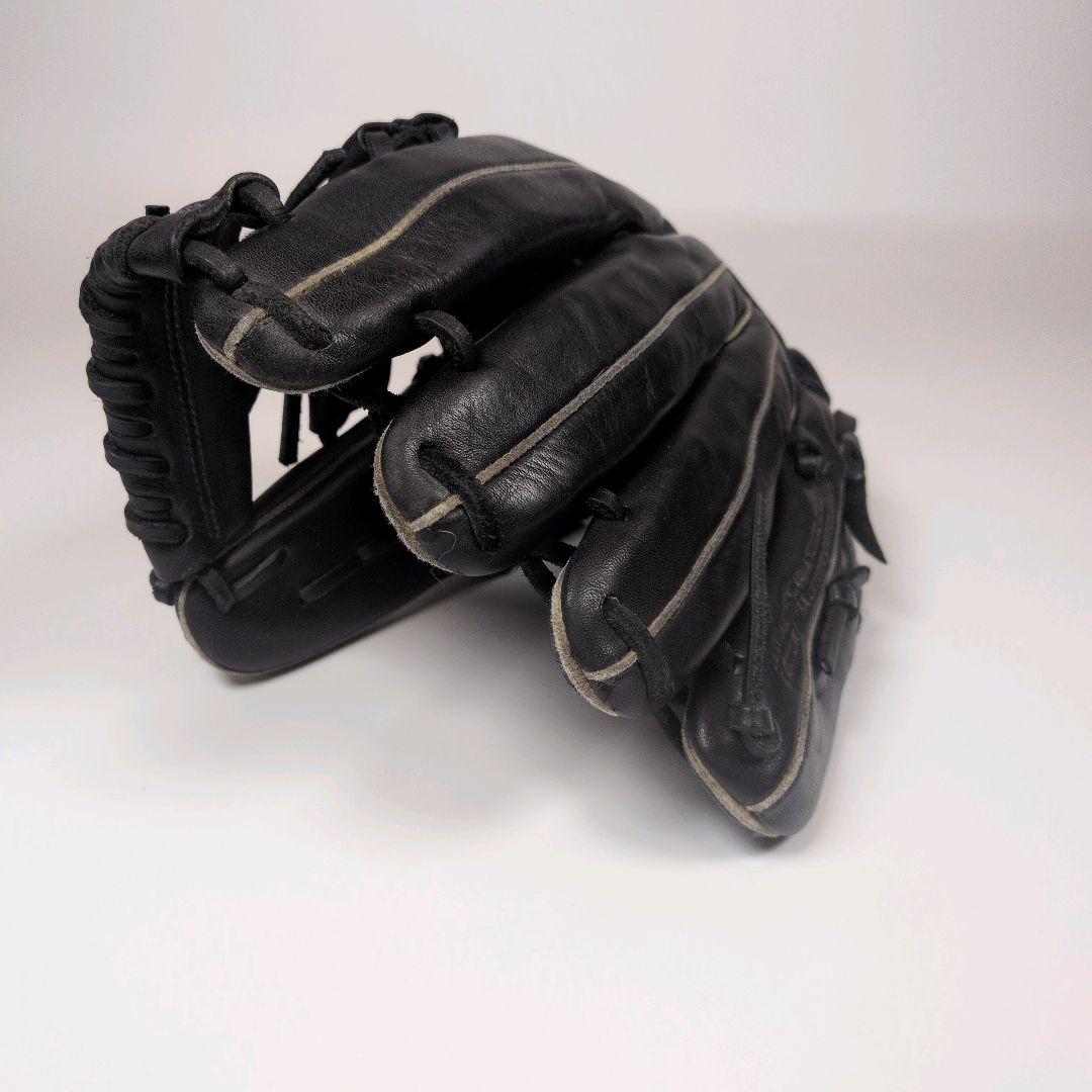 【美品】MIZUNO ミズノ WILLDRIVE 軟式グローブ 内野手用 黒×青