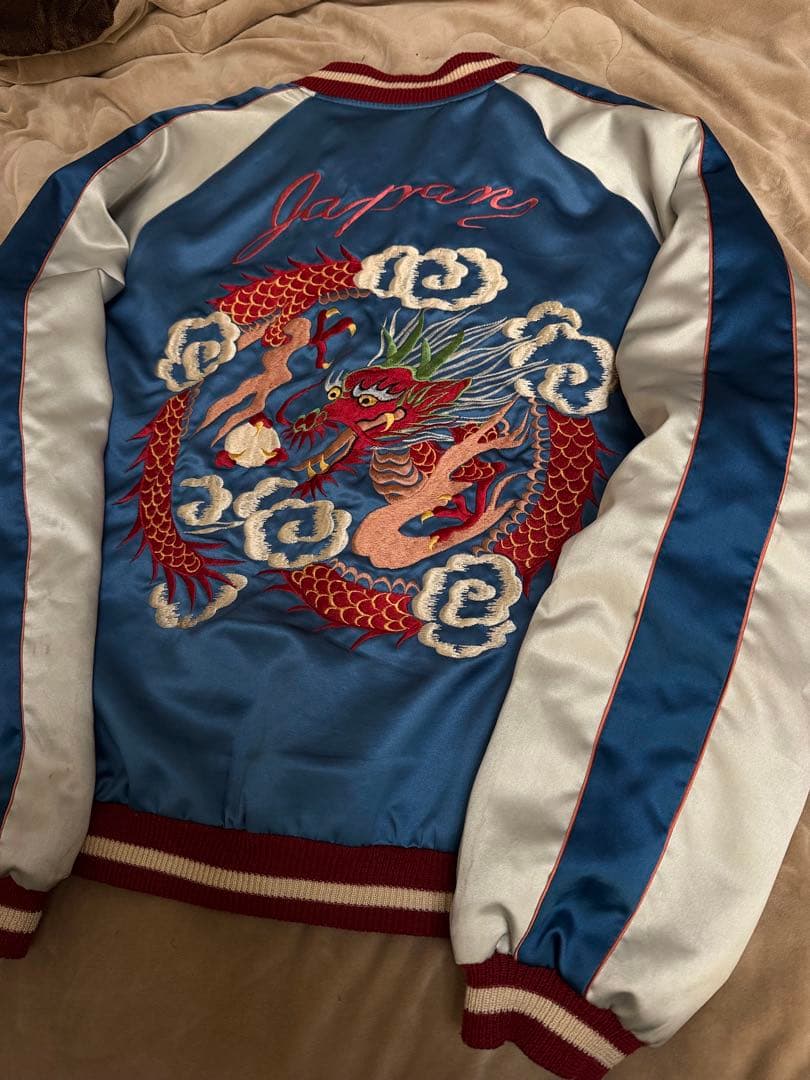 美品 テーラー東洋 ２面用 龍 日本限定 スカジャン vintage サテン