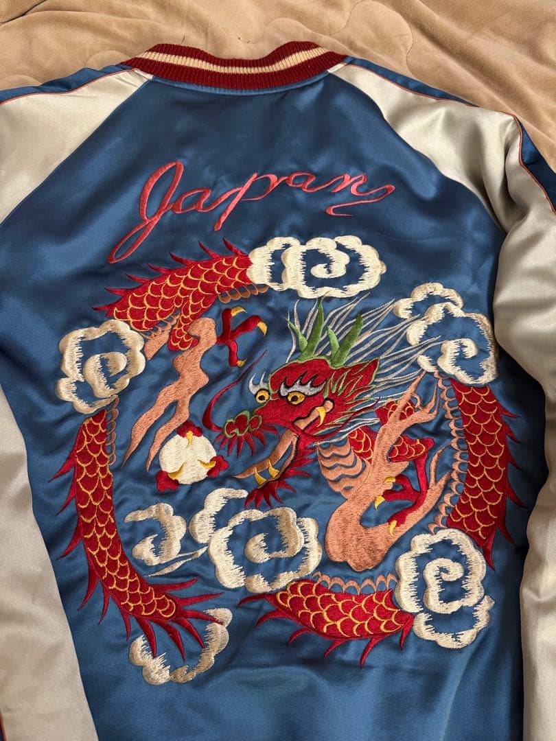 美品 テーラー東洋 ２面用 龍 日本限定 スカジャン vintage サテン