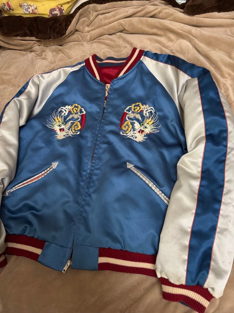 美品 テーラー東洋 ２面用 龍 日本限定 スカジャン vintage サテン