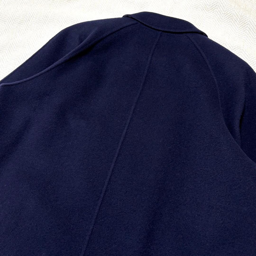 極美品 BURBERRY バーバリー 金ボタン カシミヤ混 ノバチェック コート