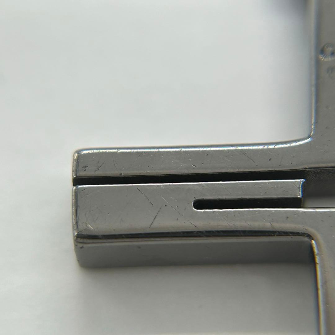 グッチ GUCCI カットアウトG クロス ネックレス ブラックコーティング