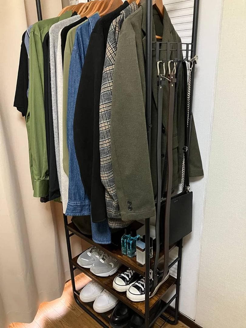 スリムスタイル ハンガーラック 高い耐久性 簡単組み立て