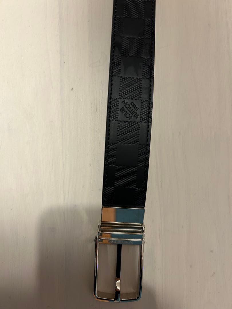 Louis Vuitton ダミエ　ブラックレザーベルト