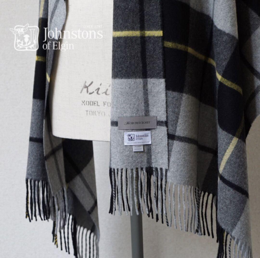 ザ シークレット クローゼット 別注 ジョンストンズ カシミヤ 大判 ストール