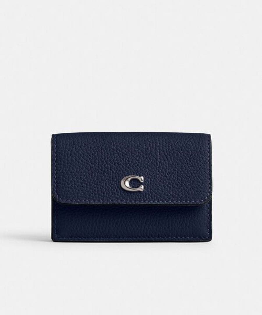 極美品✨ COACH コーチ ミニ トライフォールド ウォレット ネイビー