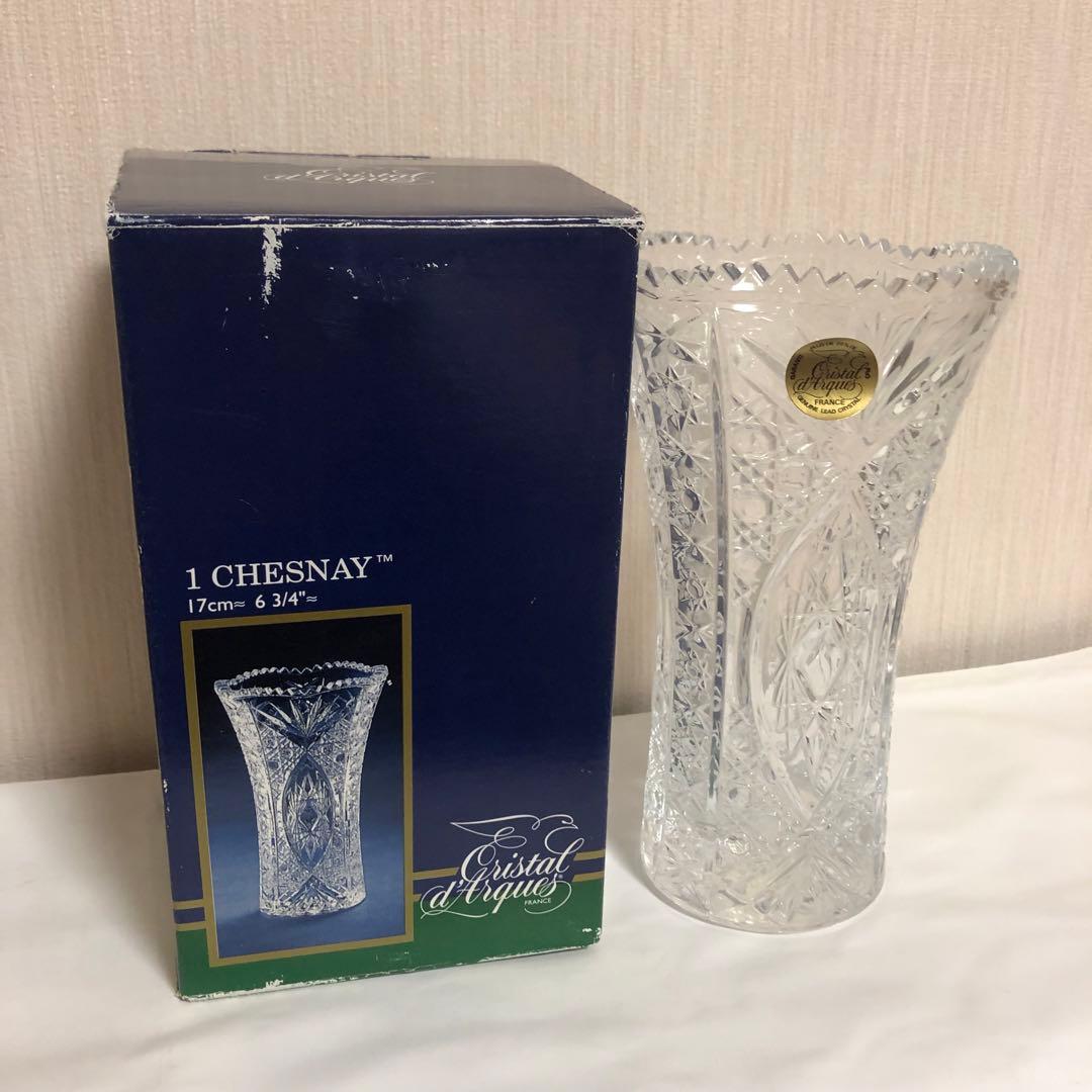 Cristal d’Arques クリスタルダルク　花瓶　未使用品　*
