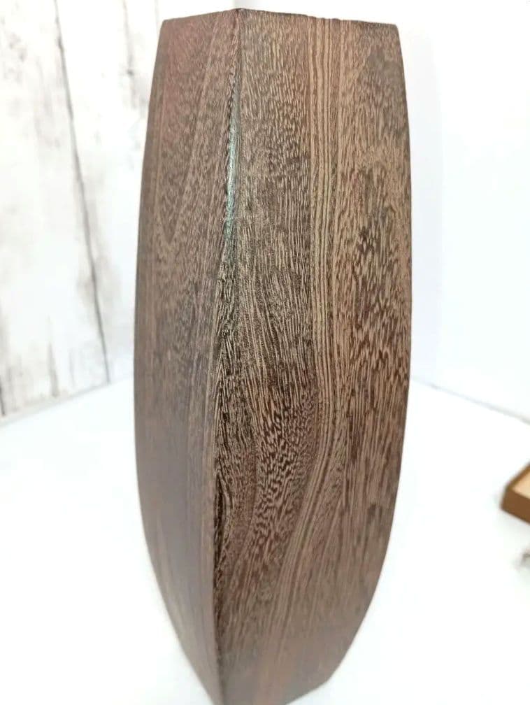 木製花瓶 木目調デザイン 花びん　フラワーベース　ウッド調　一輪挿し　花台付