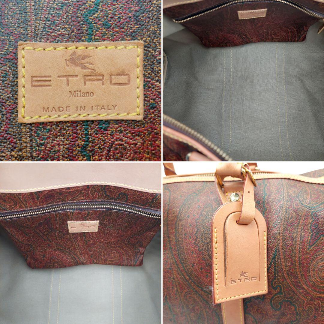 【極美品】ETRO　エトロ　ペイズリー柄 ボストンバッグ 　旅行鞄　大容量　人気