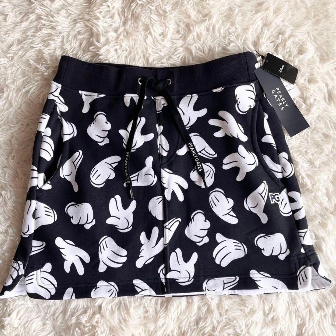 新品未使用　パーリーゲイツ　スウェットスカート　ミッキーマウス　ネイビー　M