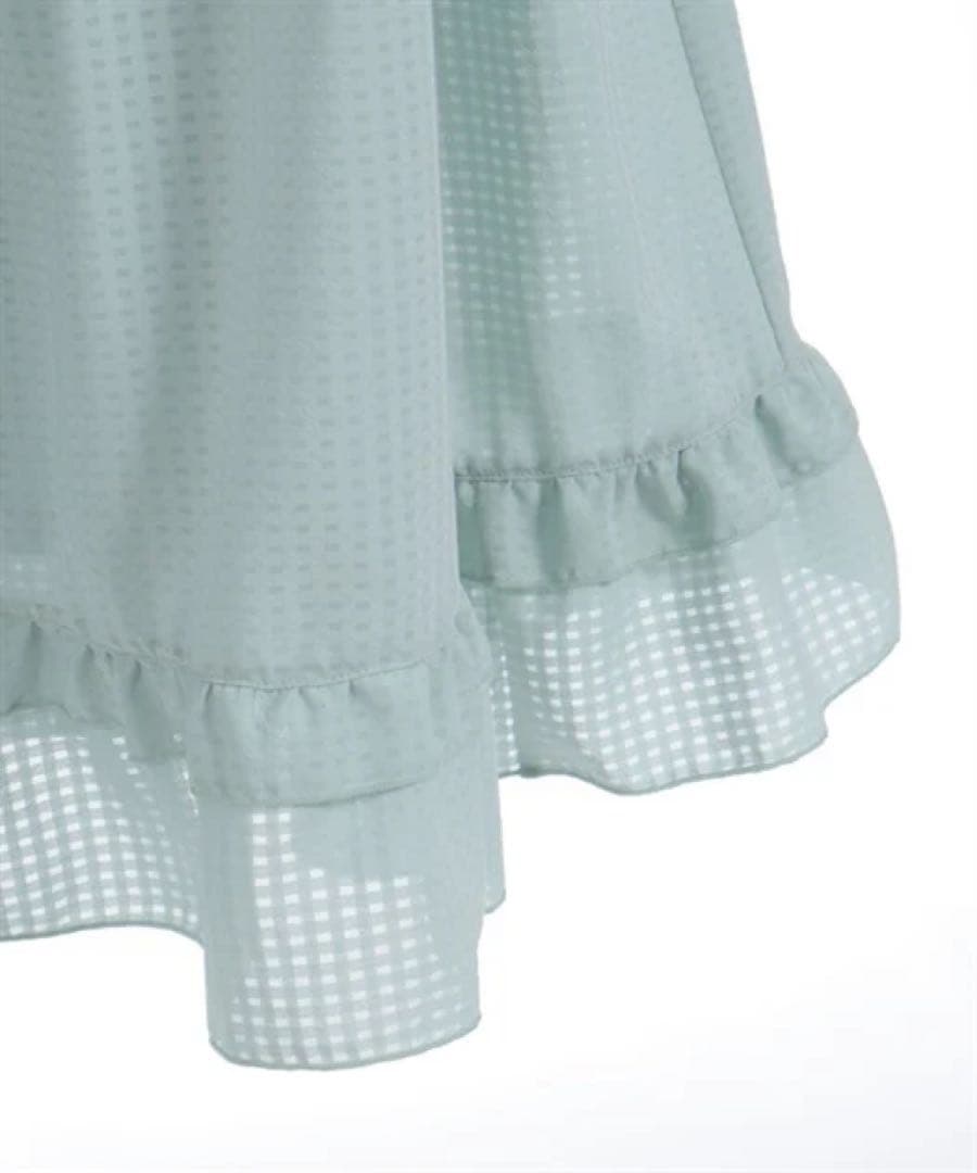 axes femme POETIQUE シアーギンガムティアードスカート