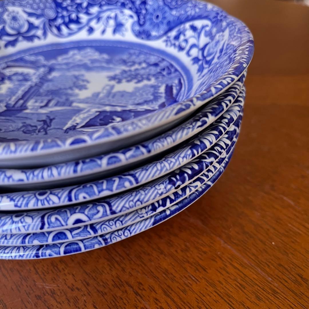 【未使用美品】スポード ★ブルーイタリアン★フルーツソーサー　6枚