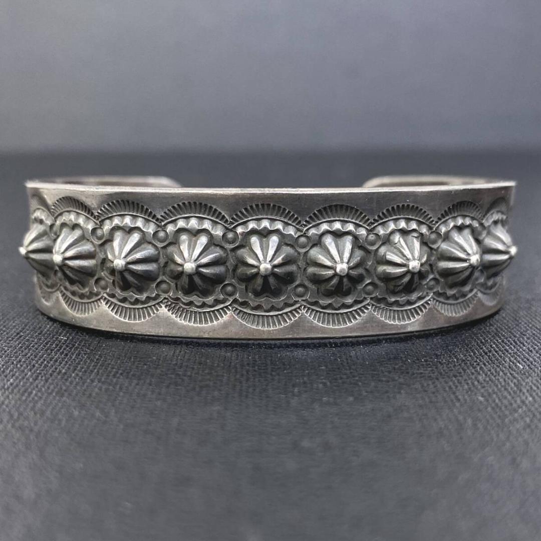 NAVAJO Edison Sandy Smith スタンプワーク バングル