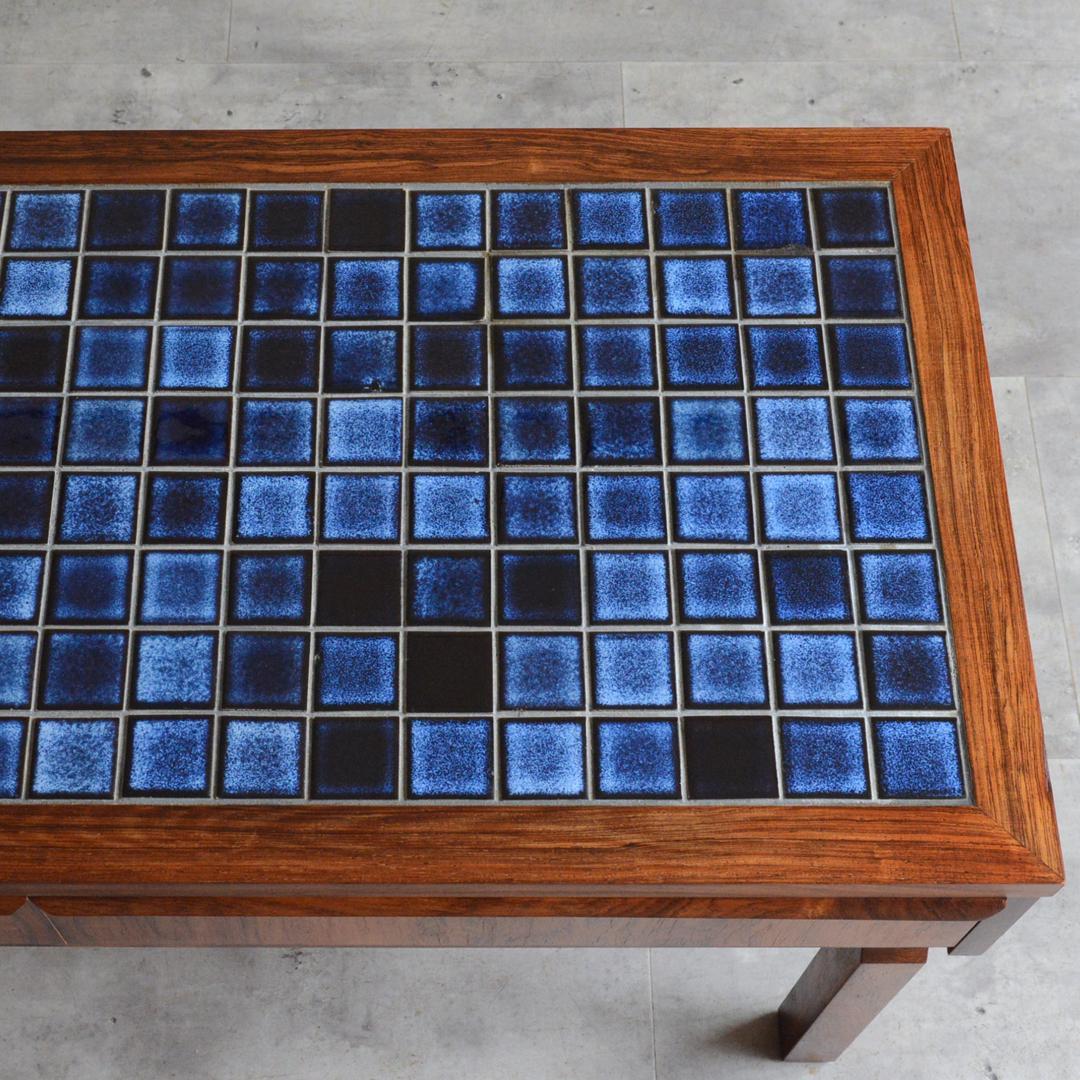 デンマーク 北欧ヴィンテージ ブルータイルトップ ローズウッドチェスト 北欧家具