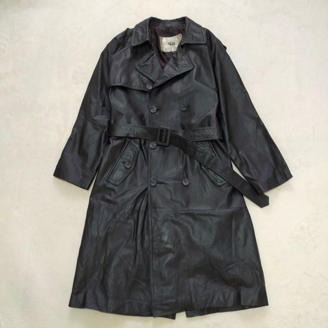 HARAJUKU MOTHER　オールレザー　牛革　　ロングトレンチコート
